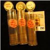 Image 1 : (53) 1923 P, (55) 24 P, (2) 24 S, & (13) 25 S  U.S. Lincoln Cents in a plastic coin tubes.