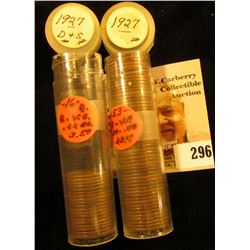 (53) 1927 P, (16) 27 D, & (3) 27 S U.S. Lincoln Cents in a plastic coin tubes.