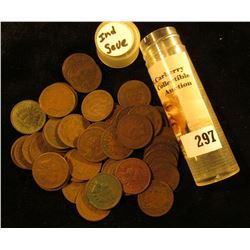 (50) Mixed date and Grade U.S. Indian Head Cents in a plastic tube.