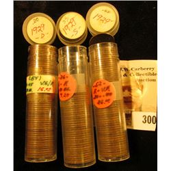 (52) 1929 P, (54) 29 D, (36) 29 S U.S. Lincoln Cents in a plastic coin tubes.