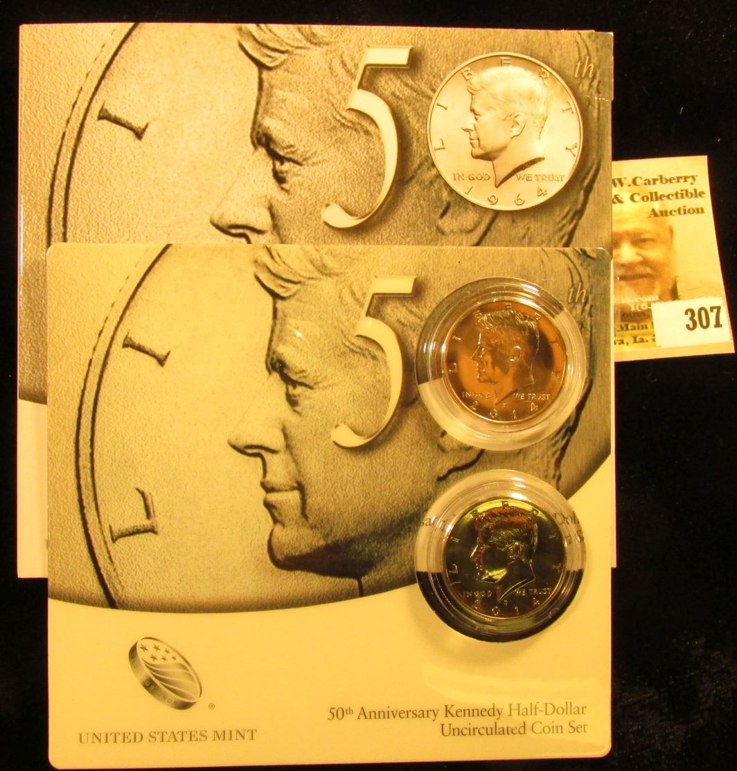 2014 P & D 50th Anniversary Kennedy Half-Dollar Uncirculated Coin Set ...