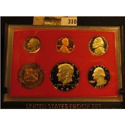 1982 S Cameo Frosted U.S. Proof Set in original holder. Includes Cent to Half-Dollar with special Mi