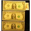 Image 1 : (3) Consecutive Numbered Series 2013 $1 Star Replacement $1 Federal Reserve Notes. CU.