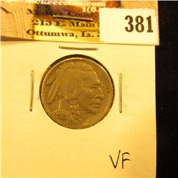 1921 P Buffalo Nickel, VF.