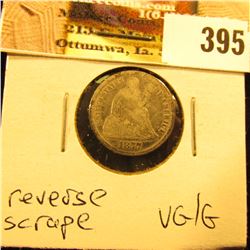 1877 CC U.S. Seated Liberty Dime, VG/Good, reverse scrape.