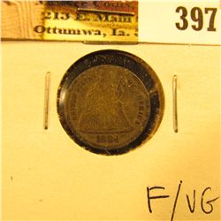 1884 P U.S. Seated Liberty Dime, Fine/VG.