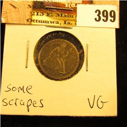 1887 P U.S. Seated Liberty Dime, Very Good, some scrapes.