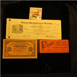 "Riley Sweers Company's United Profit-Sharing Coupon…Ten Coupons", S/N 264177A; "West Berkeley Bank…