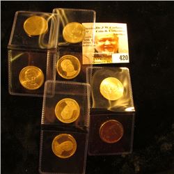 (7) Different Presidential One Dollar Coins, (3) of which are impaired Proofs.