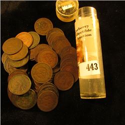 (54) Old U.S. Indian Head Cents. Mixed date in a plastic tube.