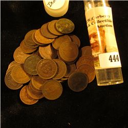 (50) Old U.S. Indian Head Cents. Mixed date in a plastic tube.