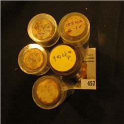 1935S, 39P, 40P, 40S, & 51S Solid date rolls of Lincoln Cents.