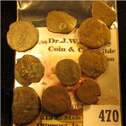 (10) Different Roman Copper Coins. None identified at this time.