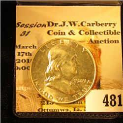 1949 P Franklin Half Dollar, Super nice high grade.