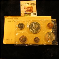 1967 Republic of Panama Silver Proof Set. (6 pcs.).