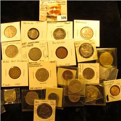 1966 5c Unc KM3, 1966 10c KM4 Unc, 1966 15c KM5 Unc, & 1981 25c KM63.1 EF Bahamas Coins; 1973 KM10 C