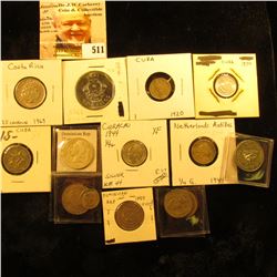 1951 Costa Rica 5 centimos KM184.2 UNC; 1937 Costa Rica 25 centimos KM17.5 F; 1969 Costa Rica 25 cen