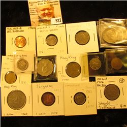 1901 Hong Kong Silver 10 cents KM6.3 EF; 1983 Hong Kong 10 cents KM49 VF; 1978 Hong Kong 20 cents KM