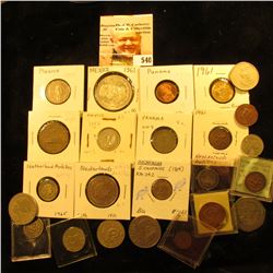1961 Mexico 5 centavos KM426 UNC;1959 Mexico 10 centavos KM433 UNC; 1921 Mexico 20 centavos KM438 F;
