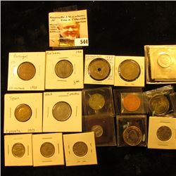 1900 Portugal 100 reis KM546 VF;1973 Portugal 50 centavos KM596 VF;1981 Portugal escudo KM614 VF; 19