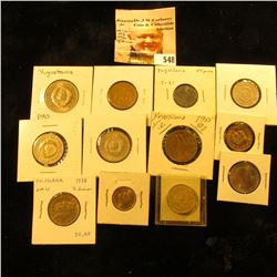 1976 Yugoslavia 20 para KM45 EF; 1938 Yugoslavia 50 para KM18 UNC; 1945 Yugoslavia 50 para KM25 AU;1