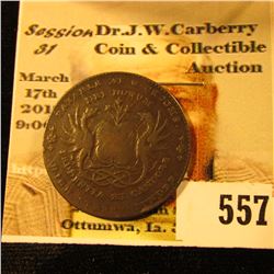 Scotland Angusshire Dundee Copper Token. D & H 12. Depicts a pair of Dragons.