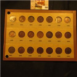 Wayte Raymond page with 1883-1903 Indian cents. Complete.