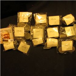 4  x 6  Zip Lock Bag full of Liberty V nickels. Average circulated grades and sorted by dates.