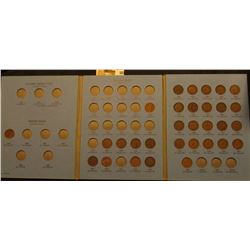1859-1908 Partial Set of Indian Head Cents in a blue Whitman folder.