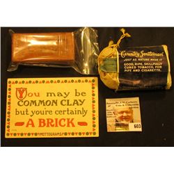 Tobacco cloth pouch with label and product ""Country Gentleman" for Pipe and Cigarette Ligget & Myer