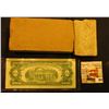Image 2 : Series 1963 $2 "Red Seal" U.S. Note, AU; 5" x 2 1/2" x 1 1/2" Clay Brick monogrammed "Old Nauvoo Boo