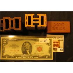 (4) Different embossed Red Clay Bricks: "ACME Brick"; "Denison Kwiklay Mason City Brick & Tile Compa