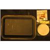 Image 2 : Enamel Plate for Bier Stein "Go Fetch Me a Quart of Sack"; & a miniature advertising serving tray "P