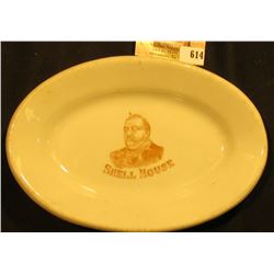 Miniature China Serving Plate "Trenton China Co. Trenton, N.J." printed in center "Shell House" and 
