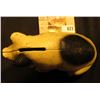 Image 3 : Old 1933 era Cast Iron Hog Bank, some change included.2 1/2" x 4 1/2".