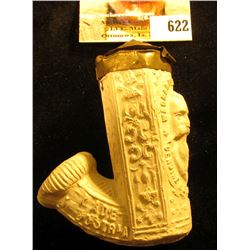 "Warranted to Color Genuine Henry Clay Pipe" with brass lid, no stem, "Registered H.K.C. Trade Mark"