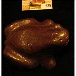 3 1/2" x 3 1/2" x 2" "Lehigh" Pottery Clay Frog.