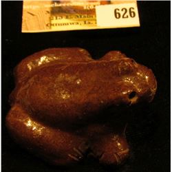 2" x 2" x 1 1/4" "Lehigh" Pottery Clay Frog.