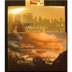 2007 P & D U.S. Mint Set. Original as issued. Issued at $22.95, this set includes $13.82 face value 