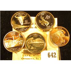 2007 S Five-piece Set of U.S. Statehood Proof Commemorative Quarters.