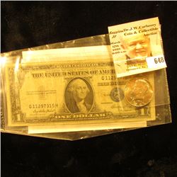 1970 D Silver Rare Date Kennedy Half Dollar, Gem BU; & Series 1935 E U.S. One Dollar Silver Certitic
