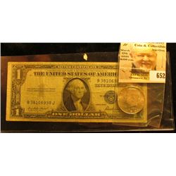 1970 D Silver Rare Date Kennedy Half Dollar, Gem BU; & Series 1935F U.S. One Dollar Silver Certitica