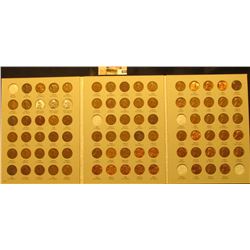 1941-1974 Partial Set of Circulation Strike Lincoln  Cents in a Harris Coin folder. Some specimens a