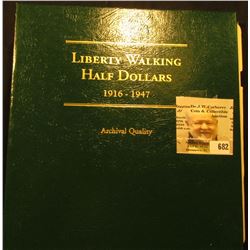 Archival Quality Littleton Custom Liberty Walking Half Dollar Series Coin Album 1916-1947 containing