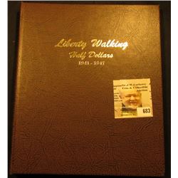Deluxe "World Coin Library" Coin Album for "Liberty Walking Half Dollars 1941-1947" containing a 194