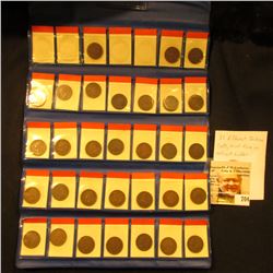 (31) Different U.S. Indian Head Cents in a roll out case, no key dates. Grades Good to Fine.