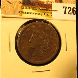 1838 U.S. Large Cent, Fine-VF.