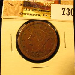 1848 U.S. Large Cent, VF.