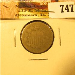 1868 U.S. Shield Nickel, AG.