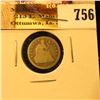 Image 1 : 1853 U.S. Seated Liberty Half Dime, With Arrows, Good